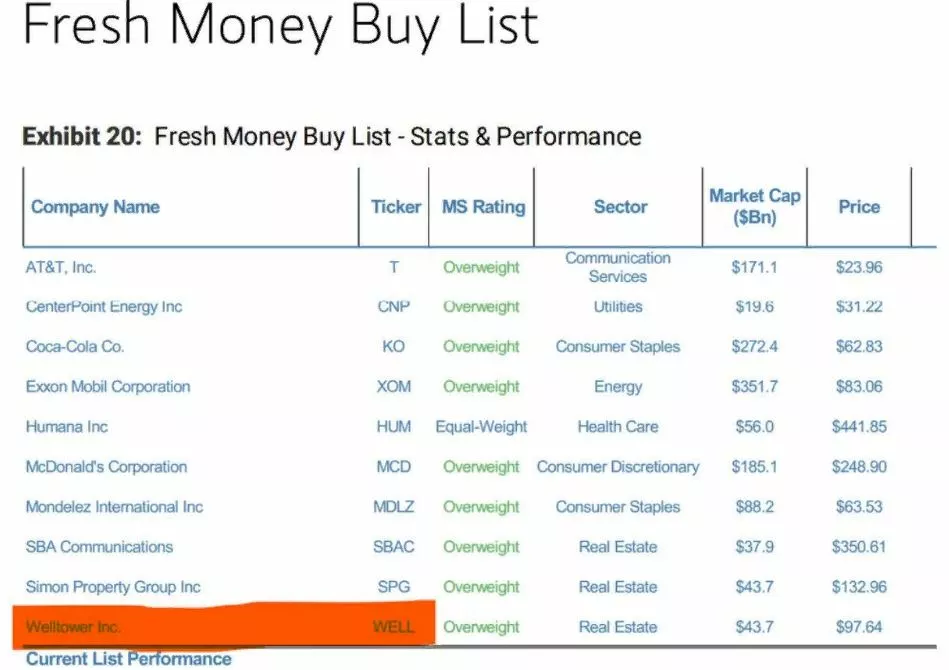 ликвидные бумаги с хорошей капитализацией от Morgan Stanley