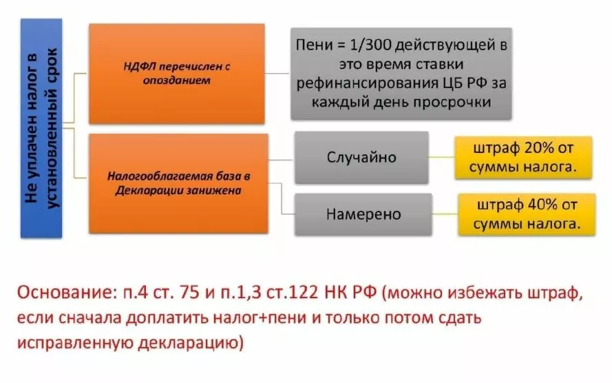 налоги инвестора. Штраф если не уплачен налог в установленный срок