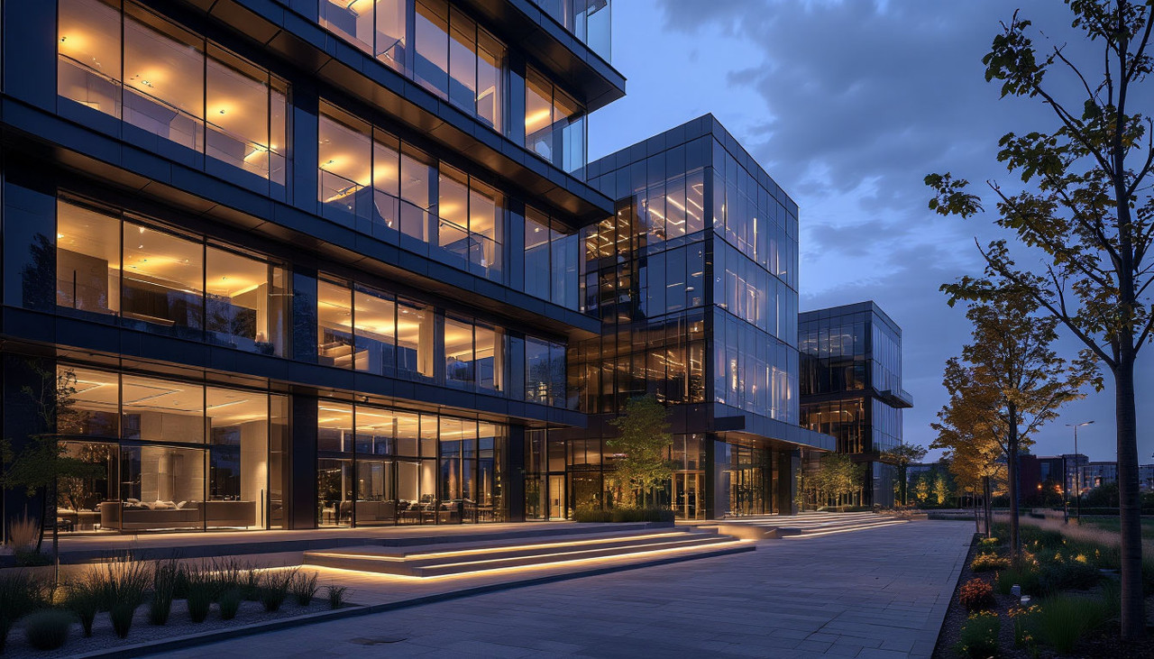 Применение двунаправленных светильников в архитектурной подсветке зданий