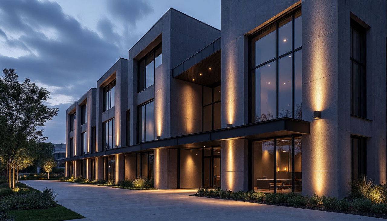 Применение двунаправленных светильников в архитектурной подсветке зданий